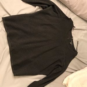 Batwing sweater with zipper back